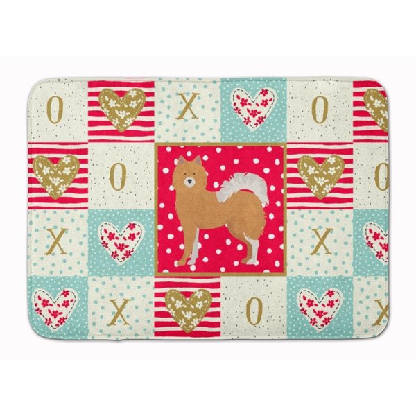 Carolines Treasures 19 x 27 in. Elo Dog No.1 Love Machine Washable Memory Foam Mat CK5828RUG